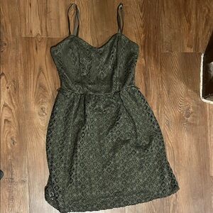 Maurices Olive Lace Mini Dress